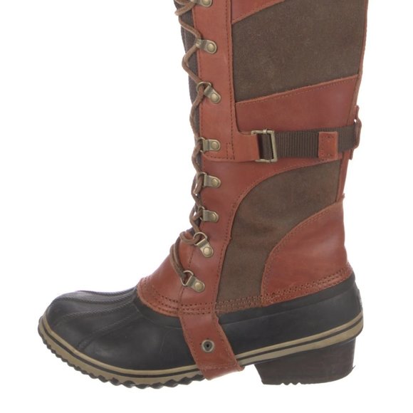 EUC Sorel Conquest Carly Tall Winter Lace Up Waterproof Boots Sz 7 - Picture 4 of 10